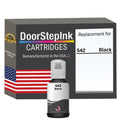 DoorStepInk Brand Replacement For Epson 542 (T542120-S) 130 ml Black Ultra High Yield Ink Bottle Made in the USA, T542120-S