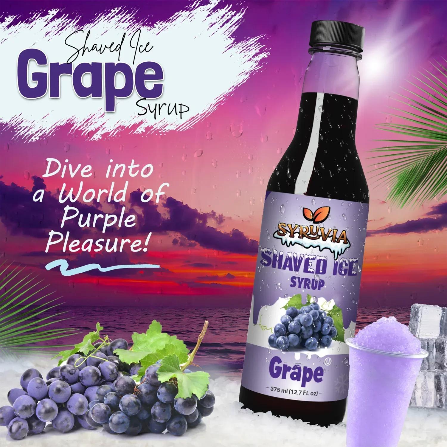 Shaved Ice Grape Syrup