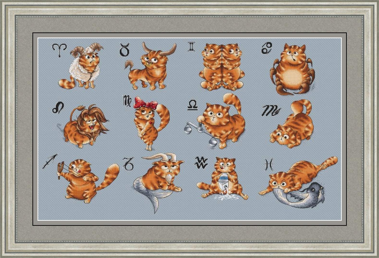 Horoscope. Pisces - PDF Cross Stitch Pattern